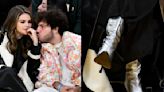 Selena Gomez Shines in Trendy Metallic Silver Boots With Boyfriend Benny Blanco in Birkenstocks at Los Angeles Lakers Game