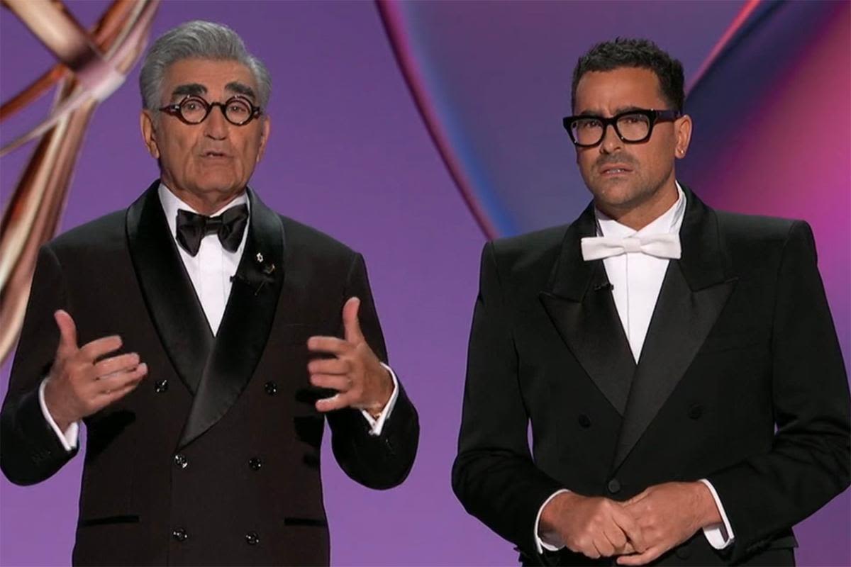 Dan and Eugene Levy poke ‘The Bear’ in otherwise bland 2024 Emmys monologue