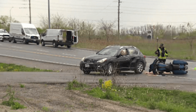 Man airlifted to Toronto hospital after Oshawa crash involving motorcycle | Globalnews.ca