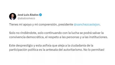 Ábalos: Tienes mi apoyo y mi comprensión, presidente Pedro Sánchez