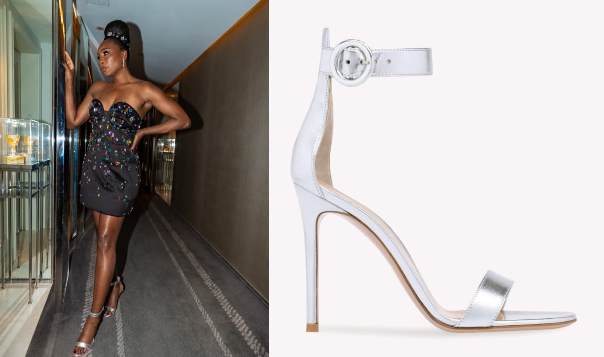 Venus Williams Wears Silver Gianvito Rossi Shoes to Met Gala 2024 After Parties