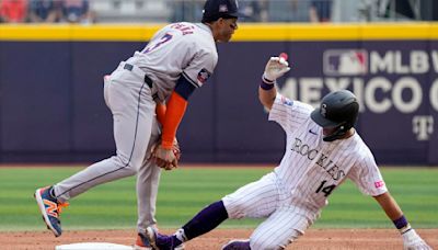 Astros dominate Rockies in Mexico's first game with two home runs from Astros Yordan Álvarez