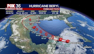 Hurricane Beryl forecast to make landfall in Mexico Friday: NHC