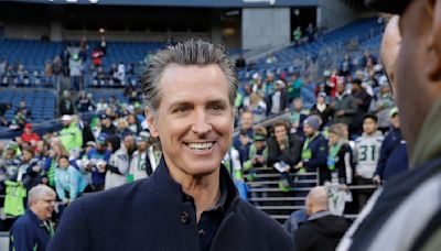 Newsom launches podcast, not presidential run. His running mate is ex-NFL star Marshawn Lynch