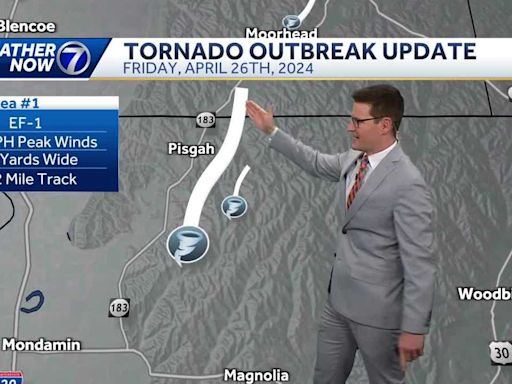 National Weather Service increases total tornadoes from last week's outbreak in Nebraska, Iowa