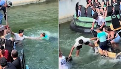 ¿Qué llevó a los visitantes de Six Flags en Texas a saltar al agua desde una atracción?