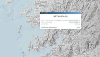 Registrado un terremoto de magnitud 1,8 con epicentro en Vilaboa