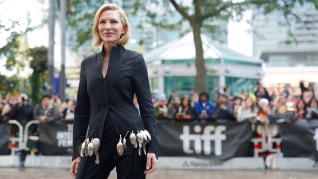 Cate Blanchett Serves Looks in Bizarre Spoon Outfit at TIFF