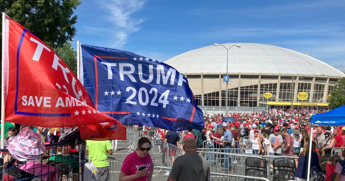 Trump taunts Harris, touts campaign at Charlotte rally as Biden addresses nation
