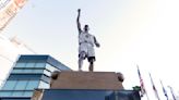 Pleasing English teachers, pesky typos on Lakers' Kobe Bryant statue are corrected