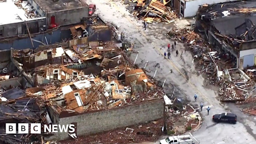 Oklahoma tornadoes: Aerial footage shows trail of destruction