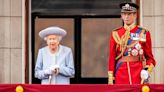 Who was the man on the balcony with Queen Elizabeth during Trooping the Color?