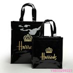 【熱賣精選】Harrods PVC shopping bag 防水購物袋環保袋媽咪包女包手提袋斜揹包側揹包(皇冠)