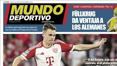 Joshua Kimmich y Pau Cubarsí, protagonistas de las portadas deportivas de hoy