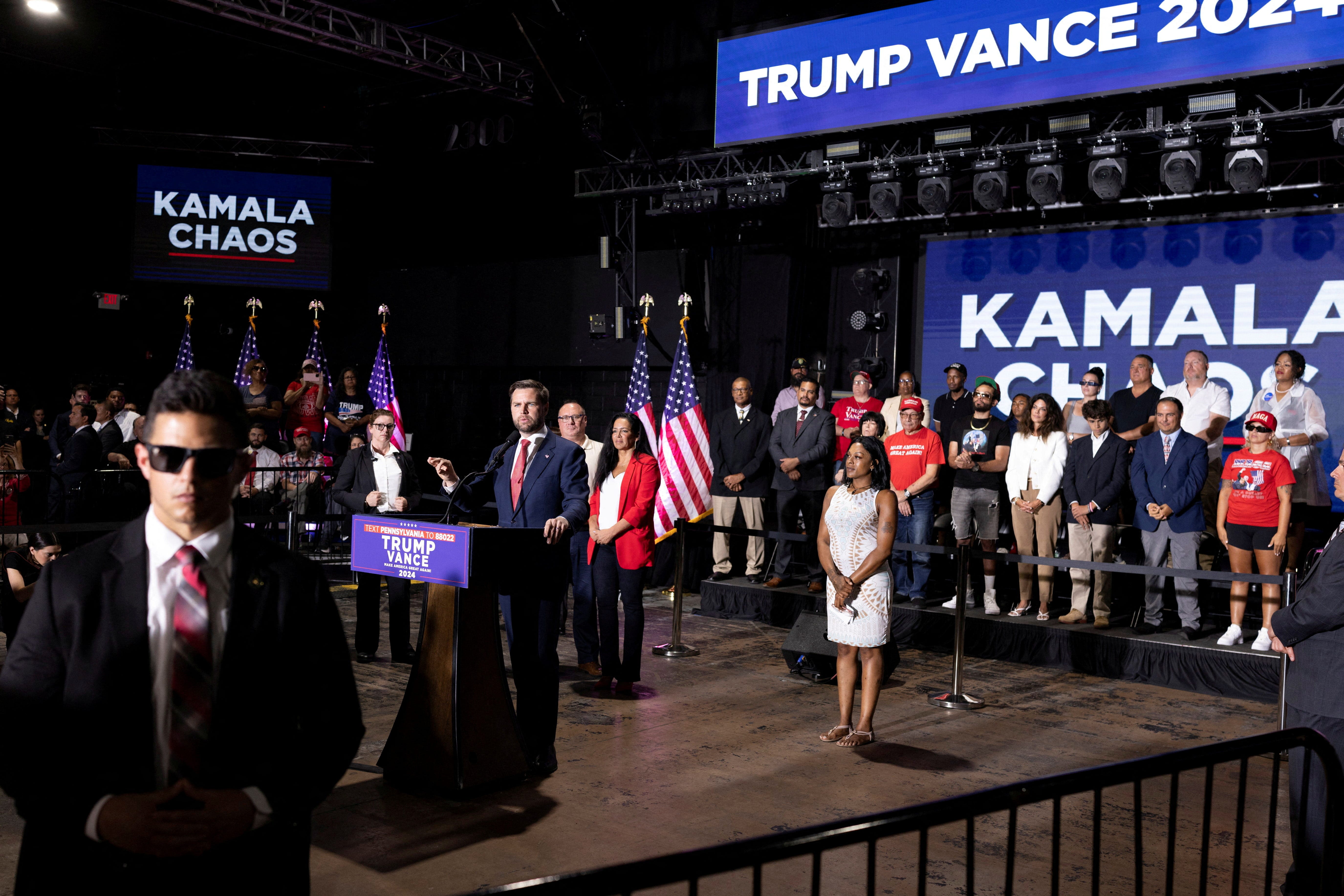 JD Vance mocked for 'Kamala chaos' stage gaffe in Philly rally