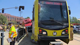 USC shuttle collides with Metro Rail train in Exposition Park