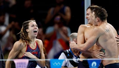 Swimming: US take mixed 4x100 medley gold in world record time