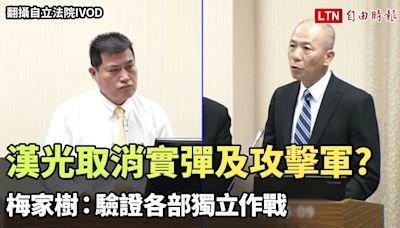 漢光為何取消實彈及攻擊軍? 梅家樹：驗證各部獨立作戰（翻攝自國會頻道YT、立法院IVOD） - 自由電子報影音頻道