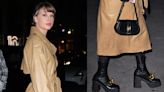 Taylor Swift Gleams in Stella McCartney Platform Boots for Birthday Dinner with Selena Gomez