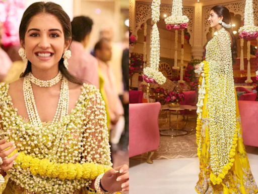 Delhi Influencer recreates Radhika Merchant’s Haldi floral dupatta in 12 hours at an unbelievable price - Times of India