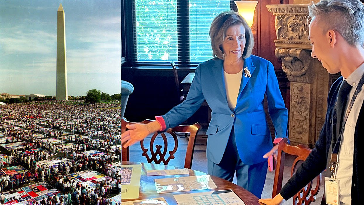 Nancy Pelosi emotionally reflects on LGBTQ+ community at Library of Congress AIDS Quilt exhibit (exclusive)