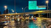 Dubai airport flooded after year and a half’s worth of rain falls on city in one day