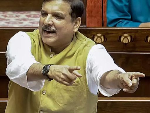 AAP's Sanjay Singh, out on bail, asks Modi govt to hike budget for jails; Watch Dhankhar and Nadda's reaction