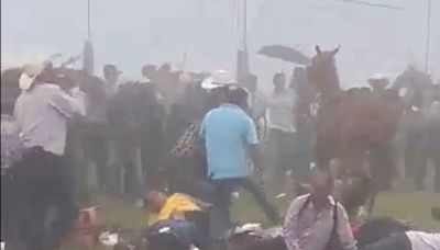 VIDEO: Accidente en carrera de caballos deja tres lesionados en Tenochtitlán, Veracruz