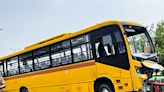 WATCH: Traffic Disrupted On Noida Flyover After School Bus Crashes Into Side Railing; None Injured