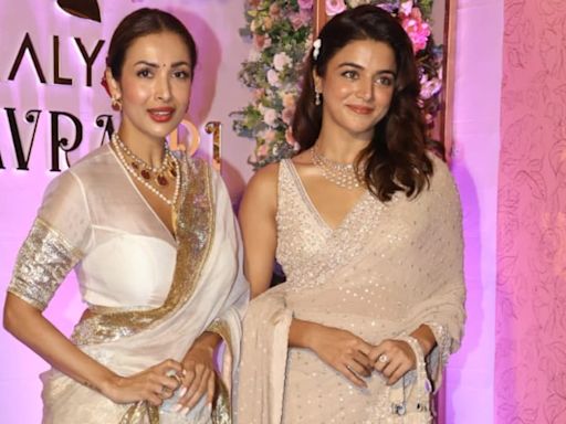 Navratri 2024: Malaika Arora And Wamiqa Gabbi Double The Festive Fashion Quotient In Stunning Gold Sarees