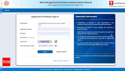 WBJEE Counselling 2024: Registration and Choice-Filling Open Today at wbjeeb.in - Times of India