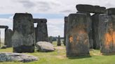 Stonehenge Is Sprayed With Orange Powder in Climate Protest