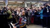 Alicia Keys stuns commuters with surprise performance at St Pancras International train station