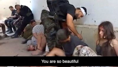 'You're beautiful': Video shows female Israeli soldiers seized by Hamas