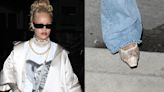 Rihanna Channels Logomania in Gucci Ballet Flats for Night Out in Los Angeles