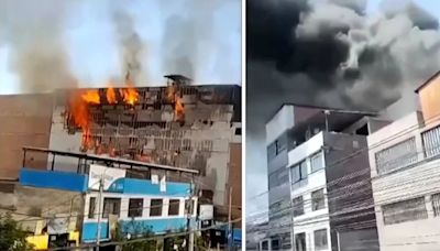 Incendio en el Cercado de Lima: más de 10 unidades de bomberos acuden a siniestro en el Jirón Áncash