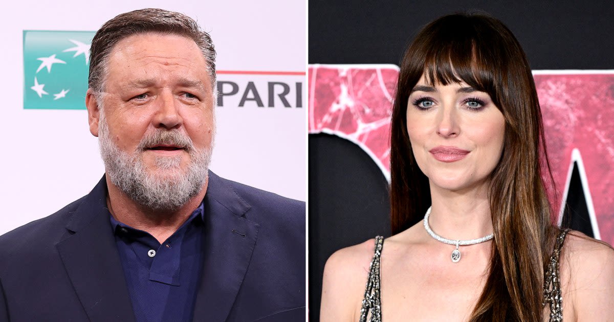 Russell Crowe Reacts to Dakota Johnson’s Madame Web Comments