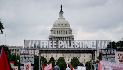 Photos: Protesters rally in Washington, DC before Netanyahu speech