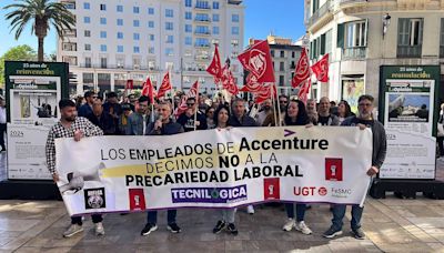 La tecnológica Accenture vuelve a la calle en Málaga para exigir la descongelación de sueldos