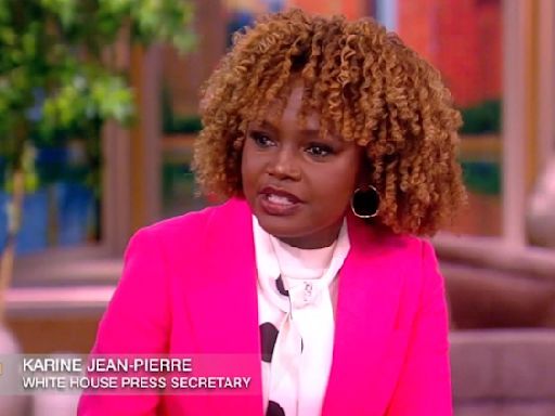 Karine Jean-Pierre Reacts to Biden Dropping Out Live on 'The View'