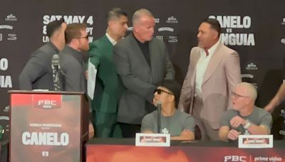 De La Hoya exige respeto de Canelo; el mexicano casi se le va a los golpes