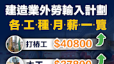 【輸入外勞】建造業外勞輸入計劃，各工種月薪一覽