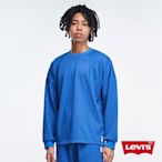 Levis Gold Tab金標系列 男款 寬鬆版落肩網眼運動長袖T恤 寶藍