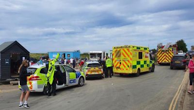 Car crashes into food trailer on coast causing 'absolute carnage'