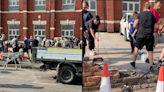 Local heroes help repair damaged mosque wall and clean neighbourhood after riots in Southport last night