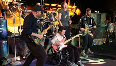 Glastonbury: Coldplay joined by Michael J Fox on stage for history-making fifth headline set