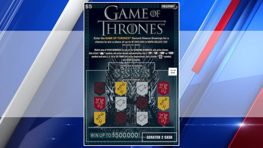 Mass. Lottery unveils ‘Game of Thrones’ instant ticket with $500K, Napa Valley getaway prizes