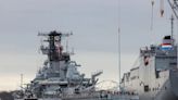 Battleship New Jersey docks in Philly for repairs