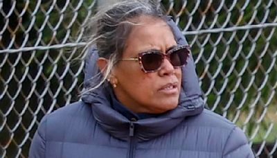 Cathy Freeman is spotted using a cane as she makes a rare appearance