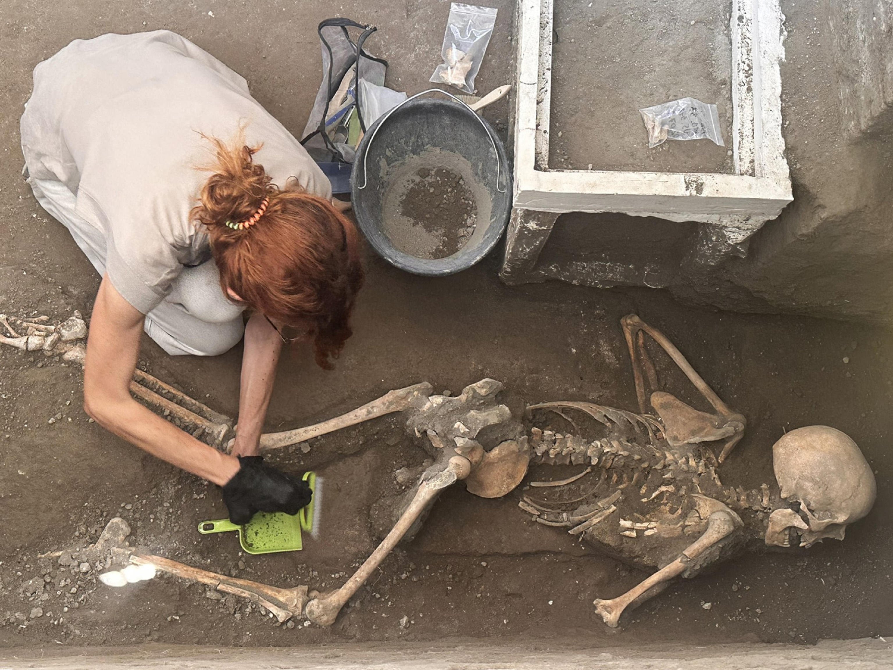 Two bodies unearthed in ancient Pompeii with ‘small cache of treasure’